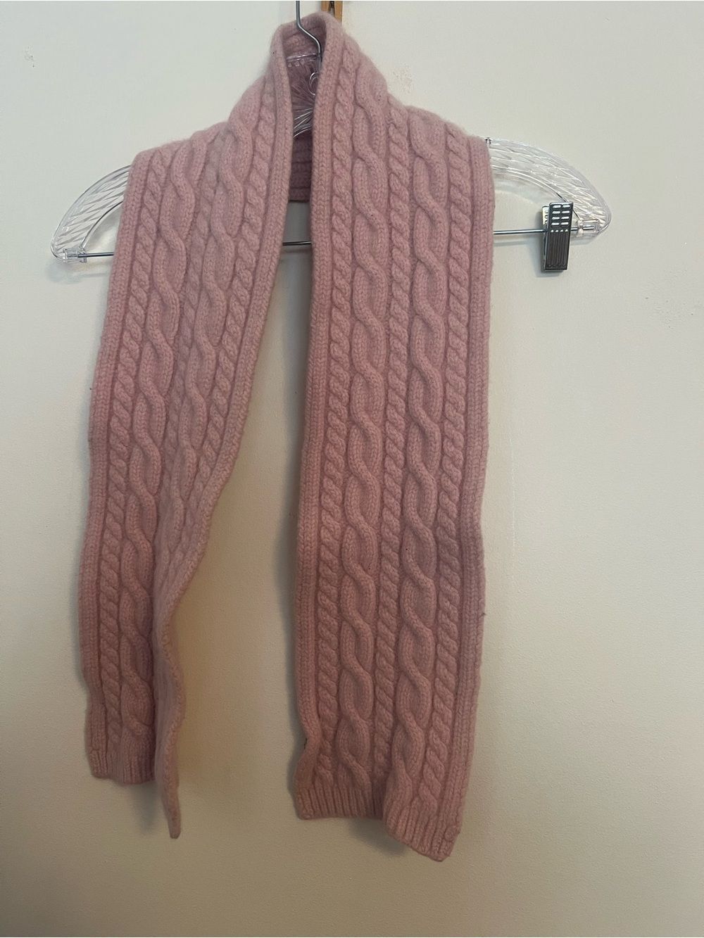 Ralph Lauren Dusty Pink Cable Knit Scarf
